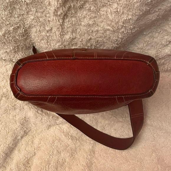 Vintage Rare Coach Leather Chelsea Equestrian Laced Crossbody in Reddish Brown - Picture 7 of 15